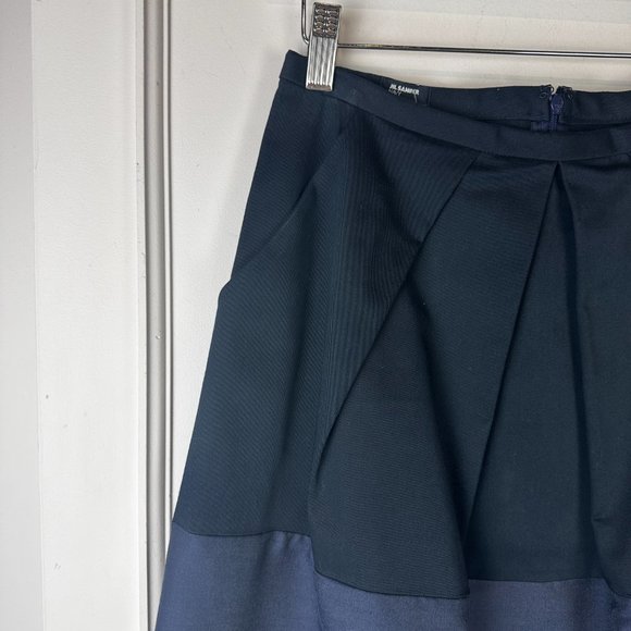 Jil Sander Navy Navy Striped Midi Skirt - Picture 3 of 8